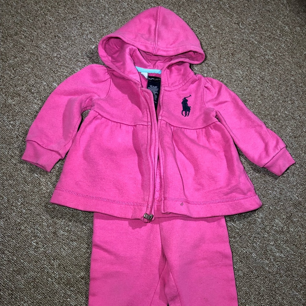 Ralph Lauren Hoodie & pant set 9M
